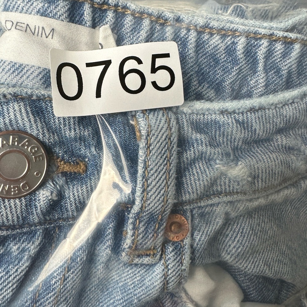 Garage Denim Mom Jeans Womens 00 Distressed Ripped Mid Rise Blue Denim Casual - Picture 14 of 14